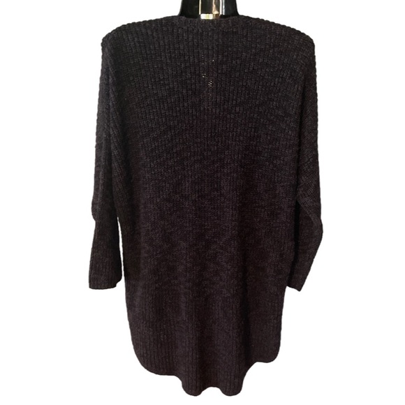 XL ABS Allen Schwartz hi-lo black 1/2 zip knit 3/4 sleeve cardigan sweater - Picture 9 of 16